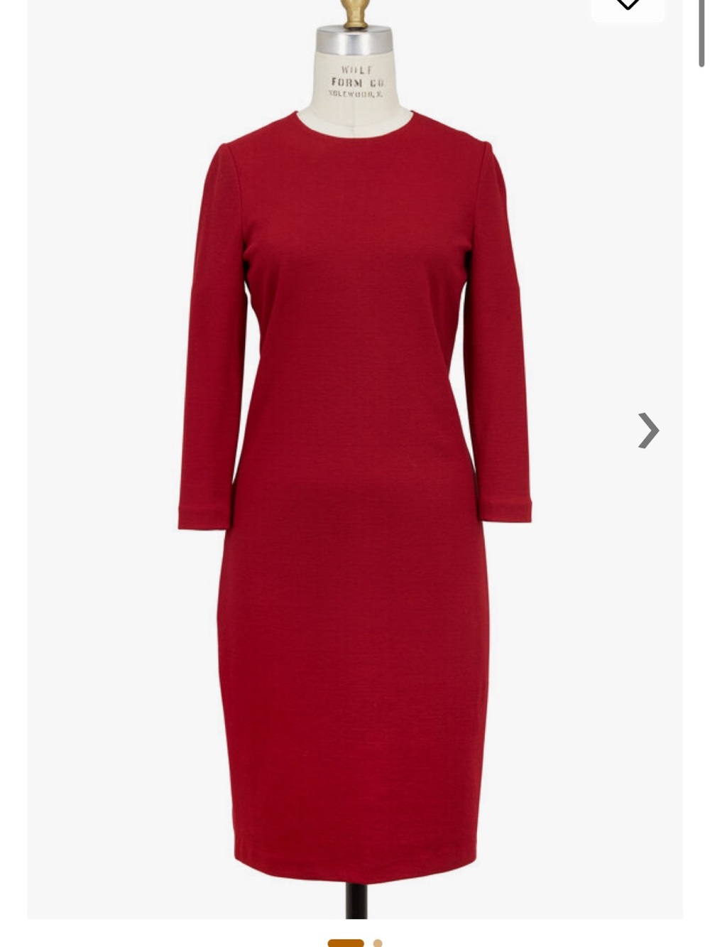 Vince Red Long-Sleeve Sheath Dress